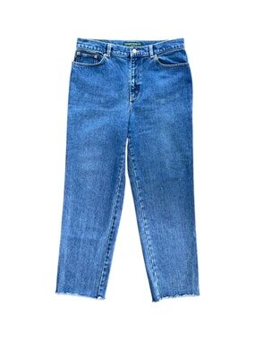 Vintage Lauren Jeans Co. Mom Jeans Women’s 12 Petite High Rise Blue Denim